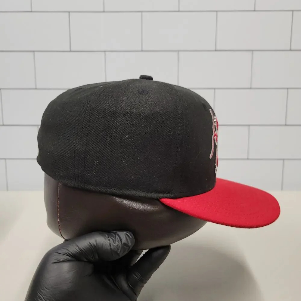 New Era 59FIFTY Hickory Crawdads MiLB Fitted Hat Black Red Size 7 1/4